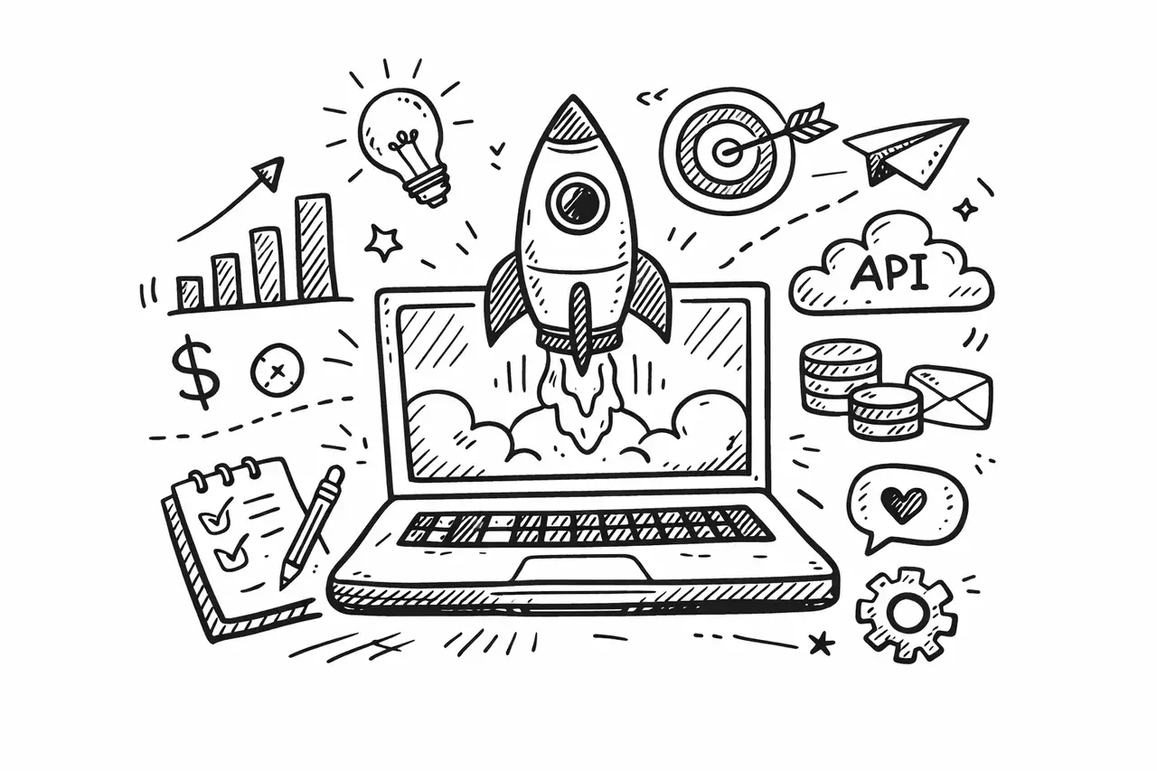 Illustration of launching mvp for a startup